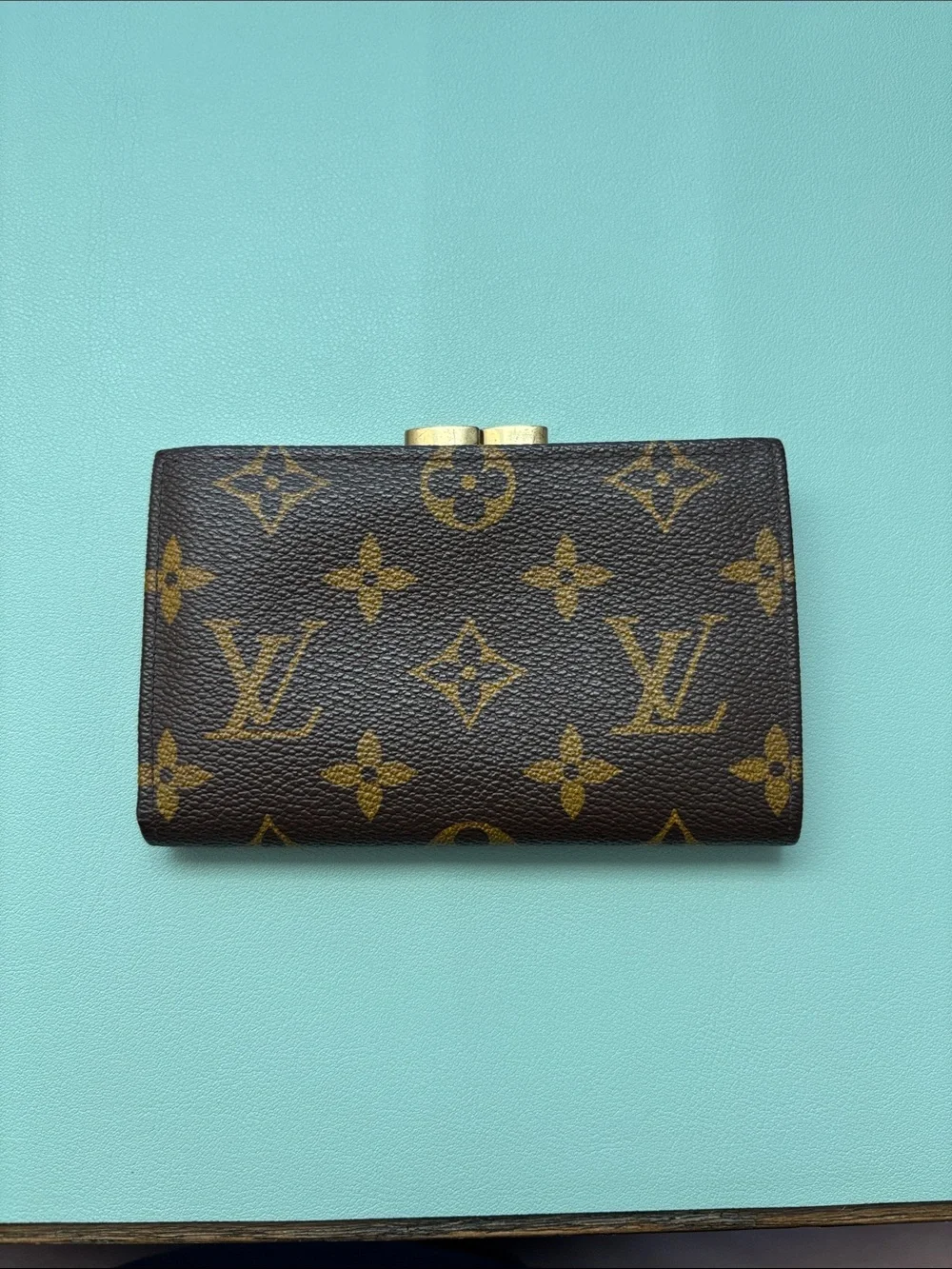 Louis Vuitton Monogram Canvas Wallet in Brown with Gold Hardware